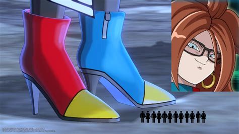 Giantess Evil Android 21 Shrinkies By Her Feet 02 By Multiversepalooza On Deviantart