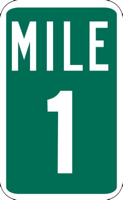 It represents a single entity, the unit of counting or measurement. File:Mile Marker 1.svg - Wikimedia Commons