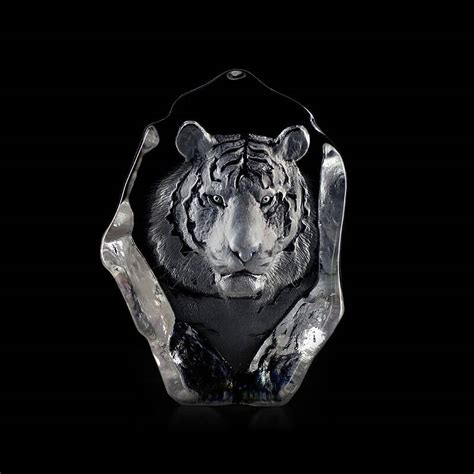 Crystal Tiger Sculpture I Mats Jonasson Crystal All Products 33567