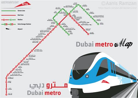 Dubai Metro Station Map By Aanis Ramzan On Deviantart