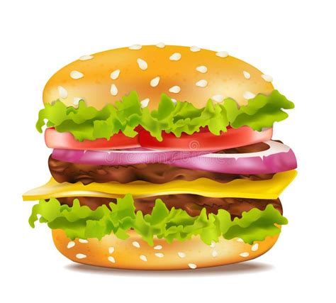 Cheeseburger Stock Vector Illustration Of Seed Meat 21857681