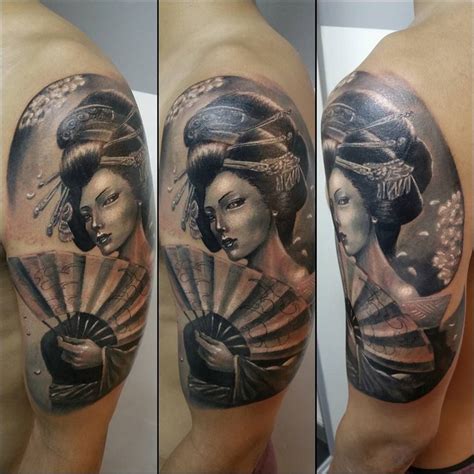 Geisha Girl Tattoo By Roberto At Holy Grail Tattoo Studio With Images