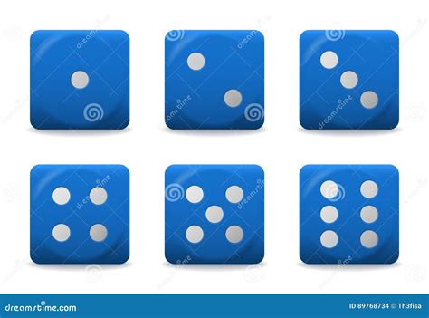 Vector Blue Dices Stock Vector Illustration Of Success 89768734