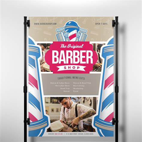 A3 Barber Shop Poster Template In Psd Ai And Vector Brandpacks