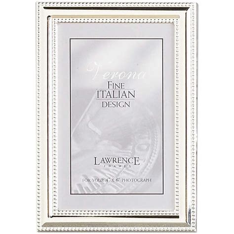 4x6 Metal Picture Frame Silver Plate With Delicate Beading At Staples