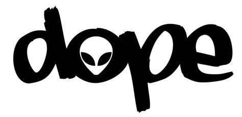 Dope Word Alien Head Di Cut Decal By Decalphanatics On Etsy