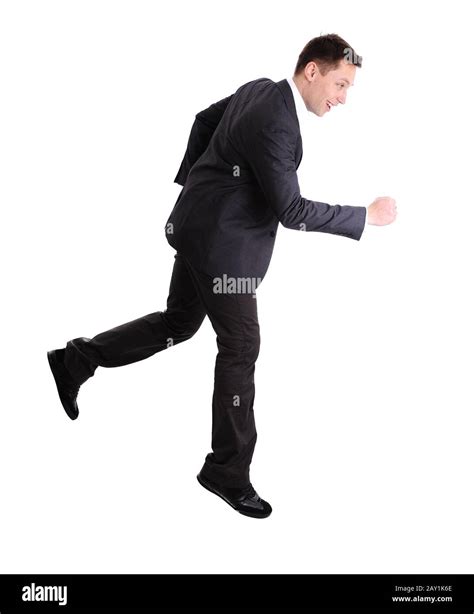 Business Man Running Stock Photo Alamy