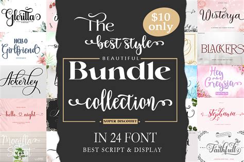 The Best Collection Font Bundle Bundle · Creative Fabrica