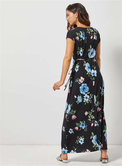 Petite Black Floral Print Maxi Dress Dorothy Perkins Maxi Dress
