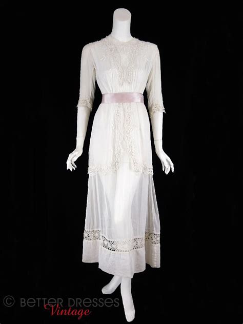 1910s Edwardian Lawn Dress Better Dresses Vintage