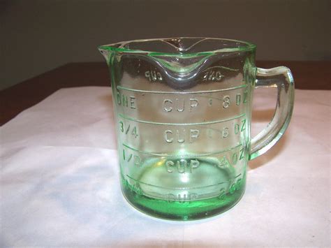 Green Depression Three Spout Measuring Cup Kelloggs Antique Price