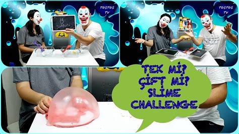 tek mi Çift mi slime challenge dikkat Çok kahkaha içerir eğlenceli Çocuk videosu youtube
