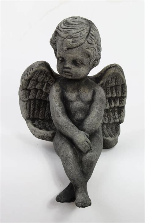 Innocent Angel Concrete Garden Statue Cement Religious Figure Etsy