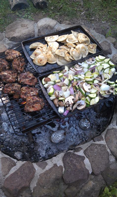 Have a bucket of water handy in case of errant spark or flame. Campfire Feasts. You can cook pretty much anything over an ...