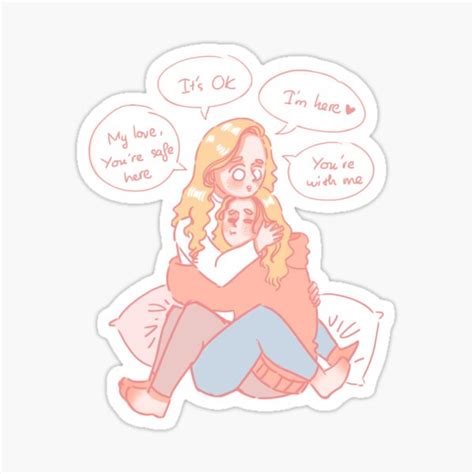 Avalance Comforting Cuddle Sticker For Sale By Notenote Art Redbubble