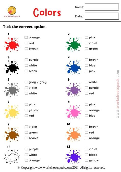 Guess The Color Free Colours Quiz For Kids Printable And Online