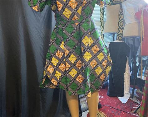 Tito African Print Dressblack Pantherankara Fashionafrican Etsy African Clothing African