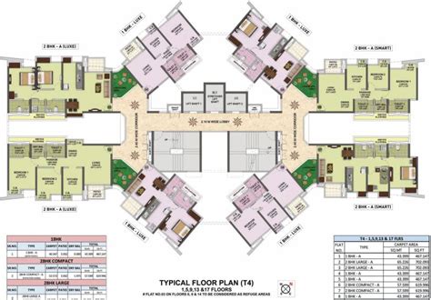 2 Bhk Cluster Plan Image Puraniks Builders City Reserva Phase 1 For