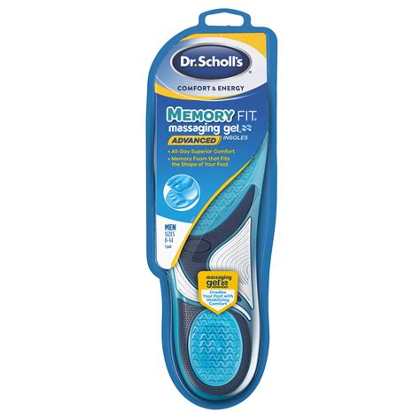Dr Scholl S Memory Fit Insoles With Massaging Gel Advanced Pair