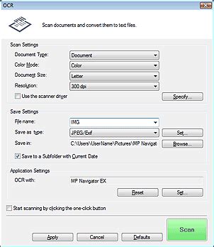 The mf scan utility is software for conveniently scanning photographs, documents, etc. Canon Knowledge Base - Using the MP Navigator EX 2.0 OCR ...