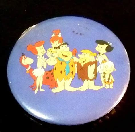 The Flintstones Pinback Button Vintage 1970s Hanna Barbera Pin Fred