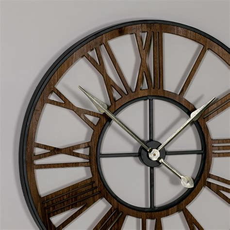 Large Rustic Skeleton Wall Clock Melody Maison