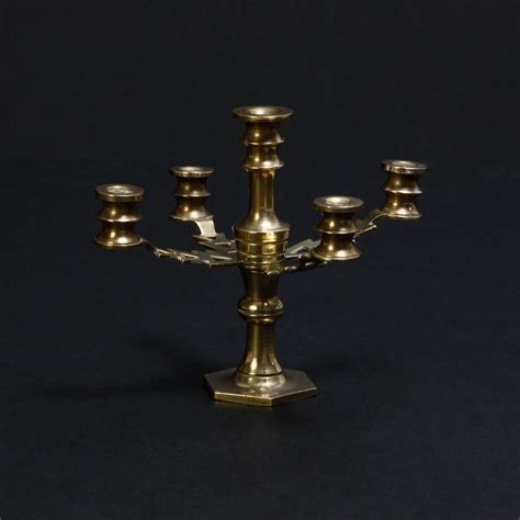 Miniature Brass Four Arm Candelabra Kode Uk