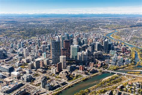 Aerial Photo Downtown Calgary Skyline 2018