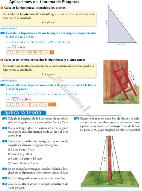 Ejercicio De Problemas Teorema De Pitagoras Teorema De Pitagoras Images