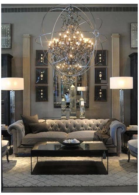Pin By Oksana Kouros On Style Types Modern Glam Living Room Elegant