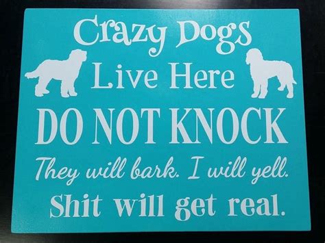 Crazy Dogs Live Here Svg Do Not Knock They Will Bark I Will Etsy