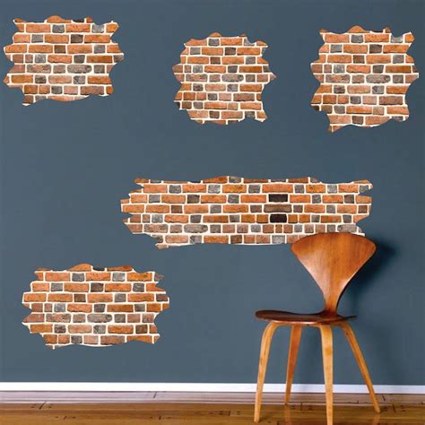 Brick Wallpaper Wall Decal Decor Sticker Wall Paper Vinyl Bricks Layer