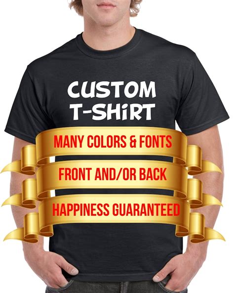 Personalized T Shirt Add Your Own Text Custom T Shirt Etsy