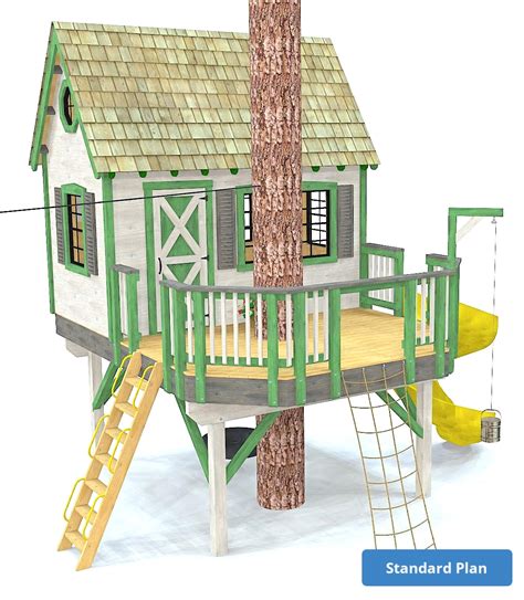 Elevated Adventure Playhouse Plan Stilt Home And Swingset For Kids