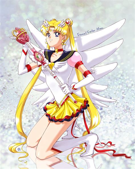 Tsukino Usagi Sailor Moon And Eternal Sailor Moon Bishoujo Senshi Sailor Moon Drawn By Asa