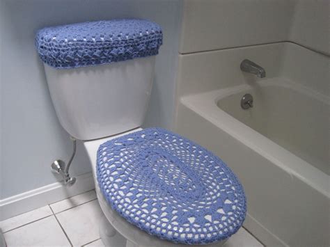 Includes adjustable hinges and nylon screws, nuts and bolts for installation. Set of 2 Crochet Covers for Toilet Seat & Toilet Tank Lid ...