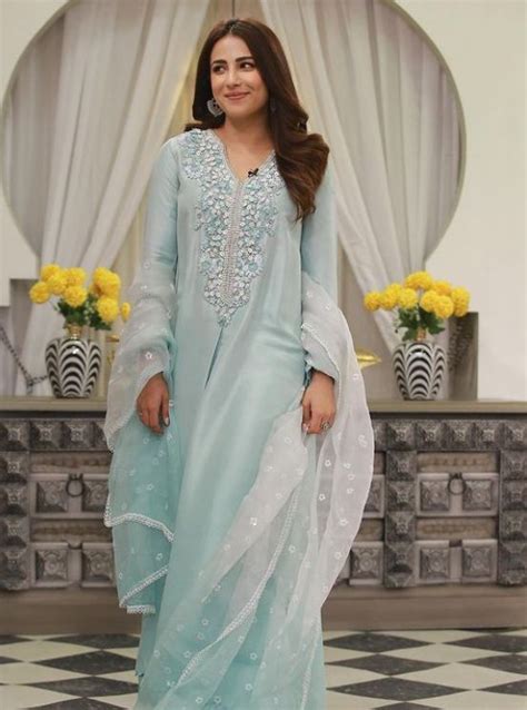 Ushna Shah Dress In Jeeto Pakistan Dresses Ushna Shah Party Wear