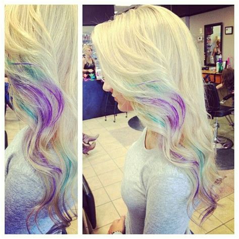 Purple Green And Turquoise Colored Hair Hair Colors Ideas