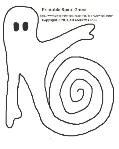 Printable Spiral Ghosts All Free Crafts