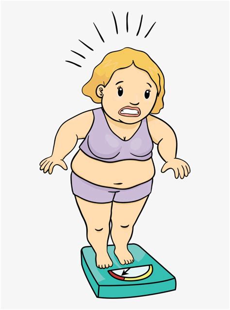 Weight Loss Collection 2 Cartoon Person On A Scale Png Image