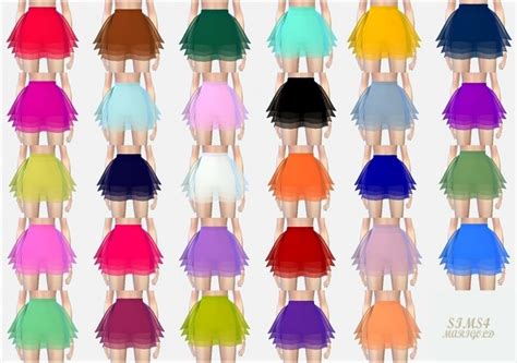 Lovely Chiffon Mini Skirt Newfix At Marigold Sims 4