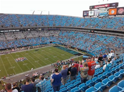 Upper level, lower level and club level seat views. Bank of America Stadium, section 516, row 15, home of ...