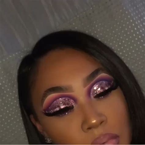 Snapped Baddiepins123♡ Video Purple Makeup Looks Birthday Makeup