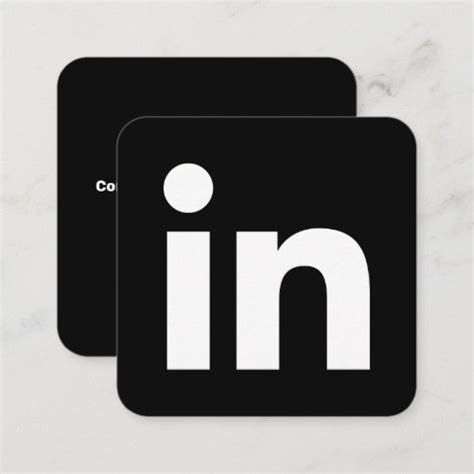 Linkedin Logo Social Media Black And White Promo Calling Card Zazzle