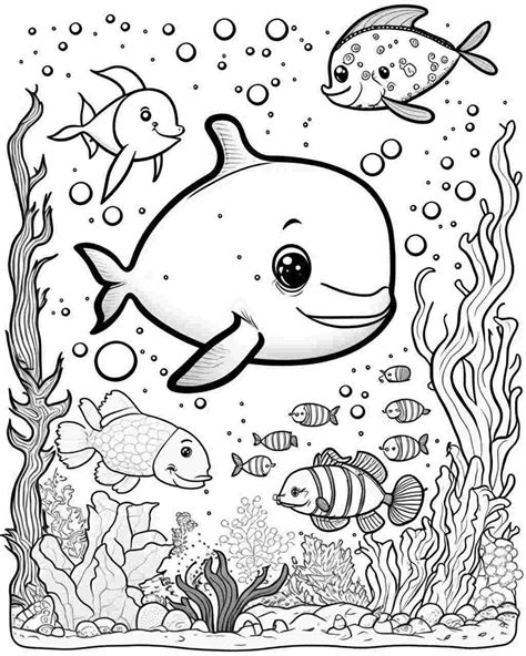 Simple Sea Animals - ColoringFunHouse