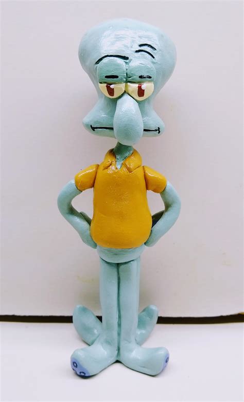 I Made This Squidward Out Of Polymer Clay A While Back And Figured Id