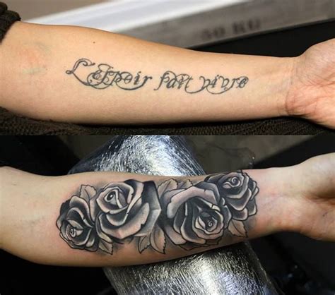 Cover Up Name Tattoos Forearm Name Tattoos Flower Cover Up Tattoos