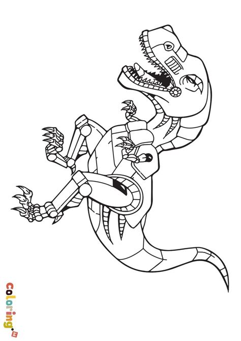 Robo Dinosaur Page Coloring Pages