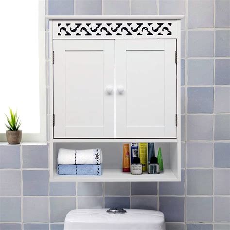 Ubesgoo Wall Mounted Medicine Cabinet Bathroom Storage Cabinet With