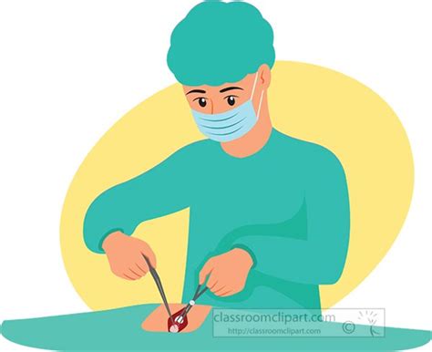 Medical Clipart Surgeon Holding Tools Performing Surgery Clipart